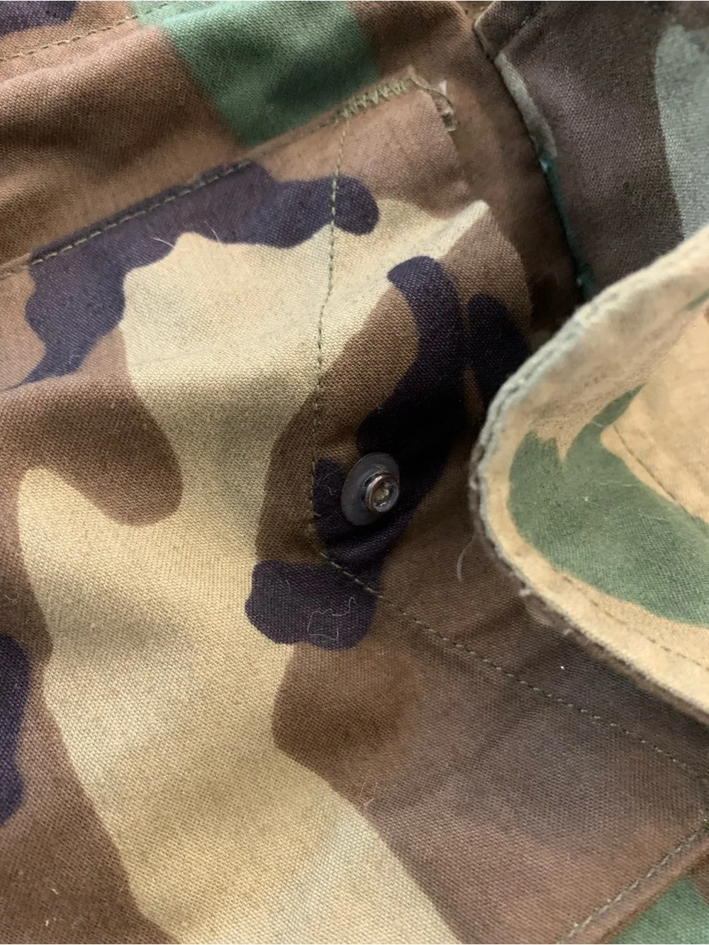 Vintage Field Camouflage Jacket Military Cold Weather Lined Men’s Size XS 1990’s